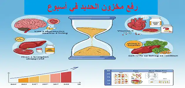 رفع مخزون الحديد في أسبوع